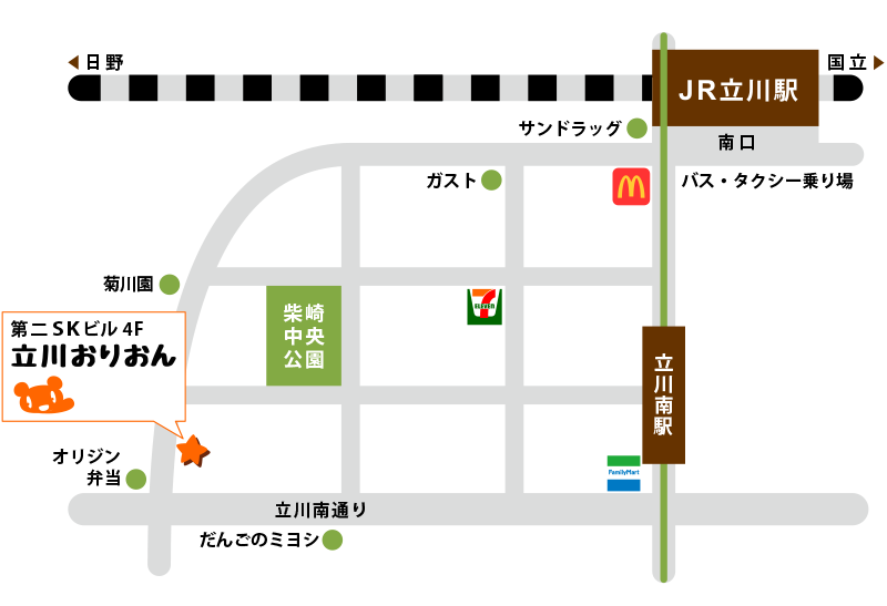 立川おりおんの地図